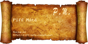 Piff Máté névjegykártya